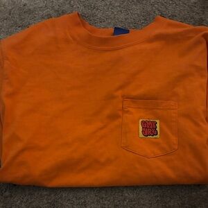 Orange Graphic Sweatshirt